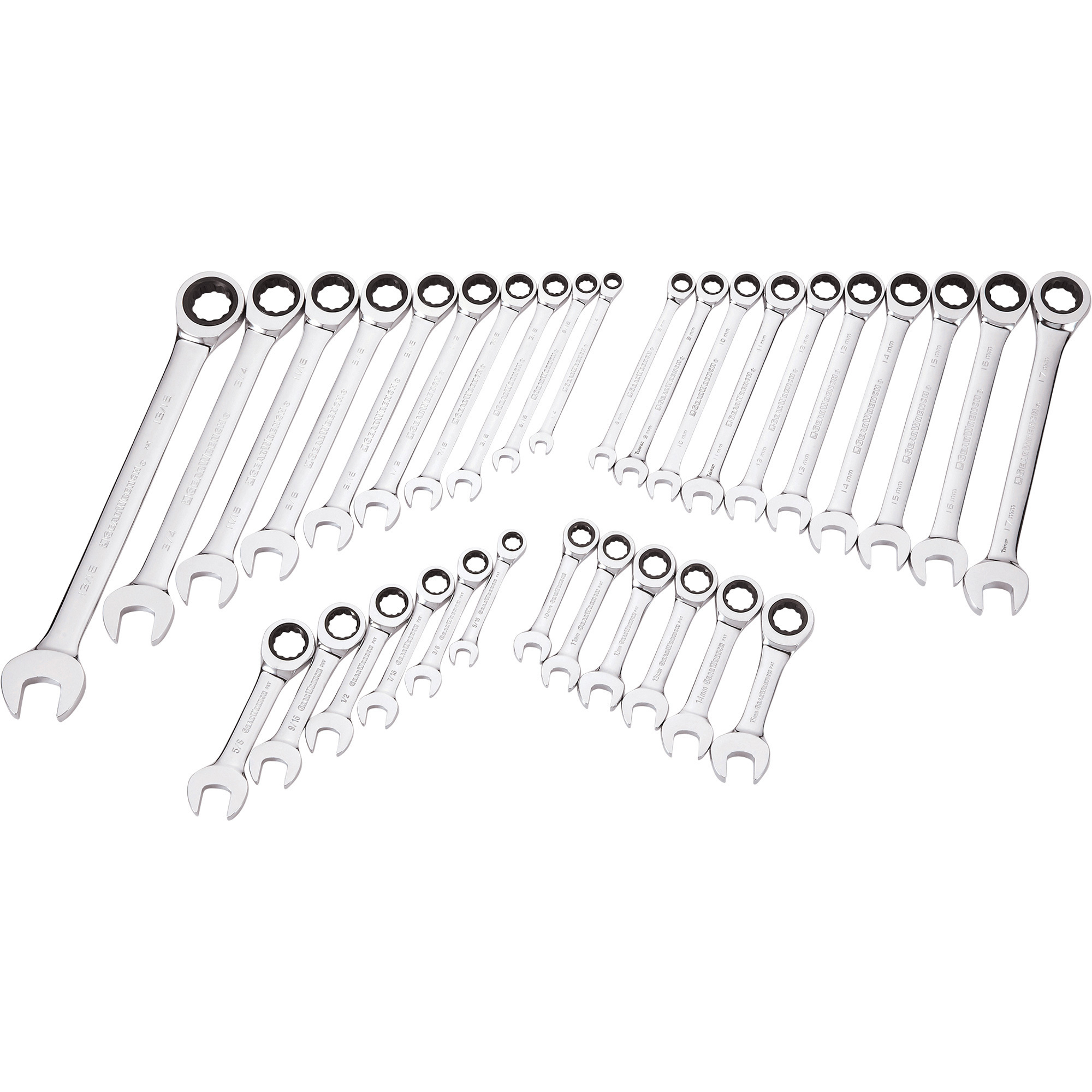 GearWrench Ratcheting Wrench Set SAE And Metric 32 Pc Northern Tool